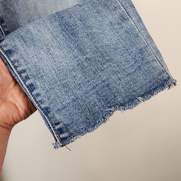 Judy Blue Relaxed Fit Jeans Women's  3/26 Light Wash Fringe Hem Stretch Denim - Picture 4 of 9